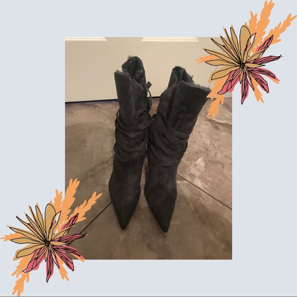 Gray boots size 8